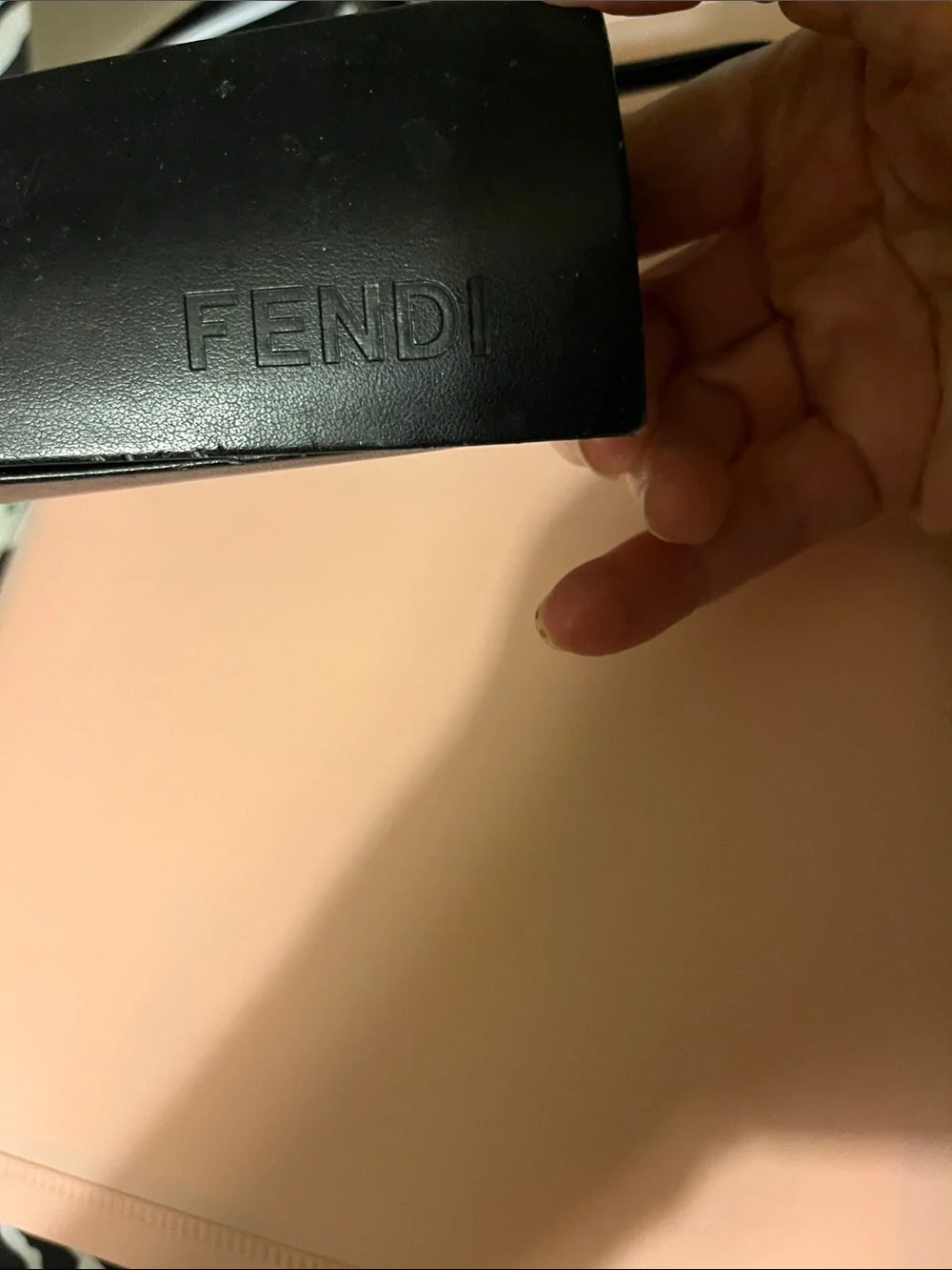 Fendi Black Rectangular Women's Eyeglasses
